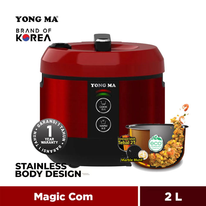 Yong Ma Magic Com Rice Cooker 2 Liter - SMC1213 | SMC-1213 Merah
